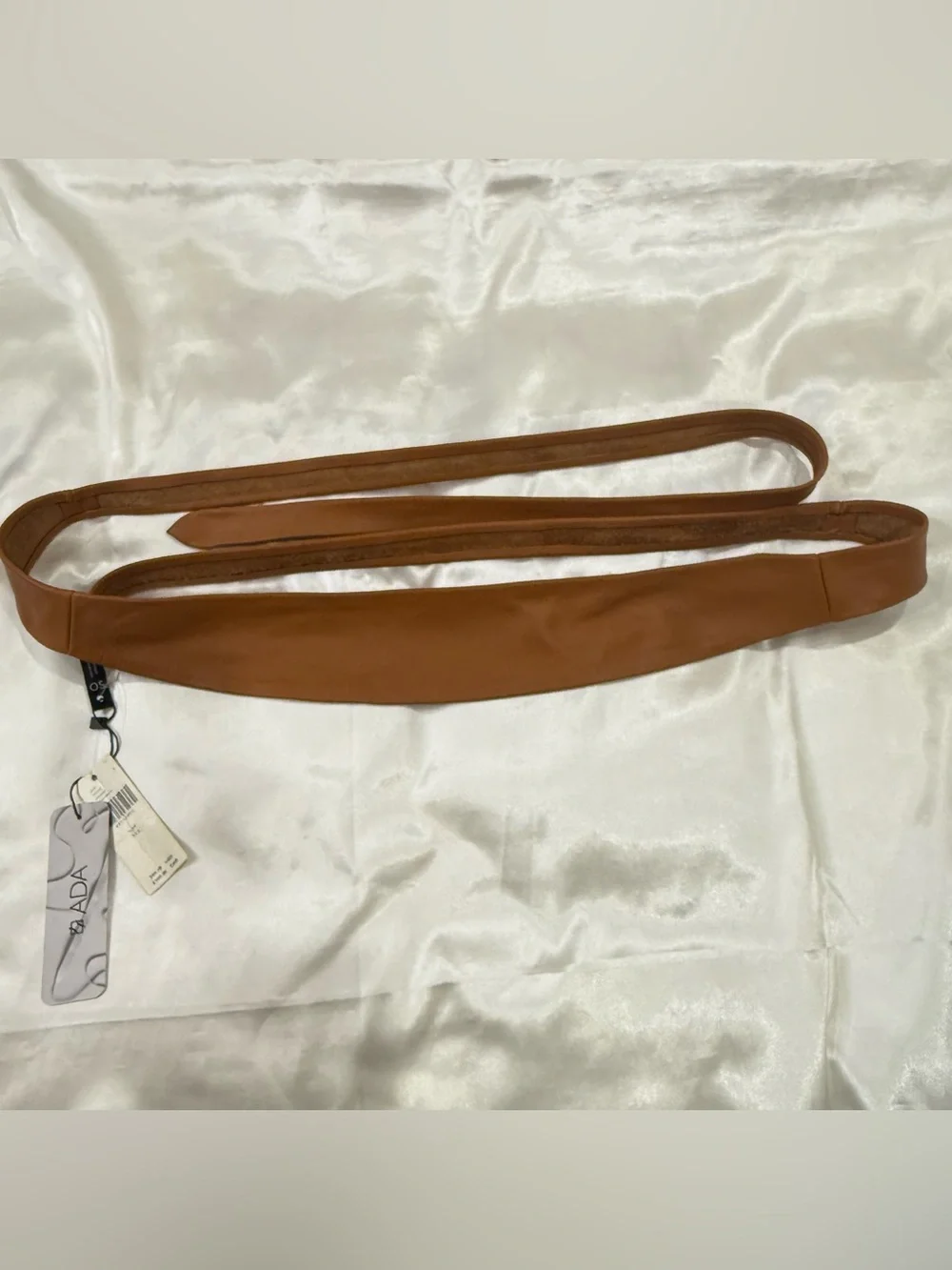 NWT Anthropologie ADA Obi Wrap Leather Belt O/S Brown Boho Hippie Festival Chic